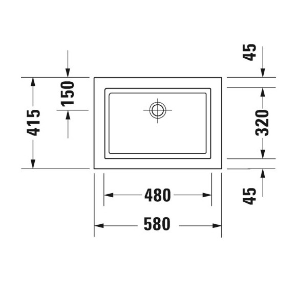 Duravit 2nd floor ant stalviršio statomas praustuvas 580x415
