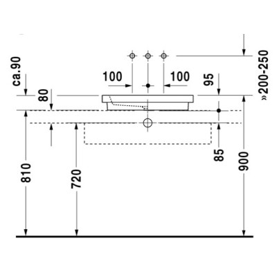 Duravit 2nd floor ant stalviršio statomas praustuvas 580x415