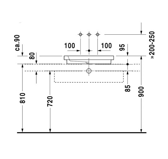 Duravit 2nd floor ant stalviršio statomas praustuvas 580x415