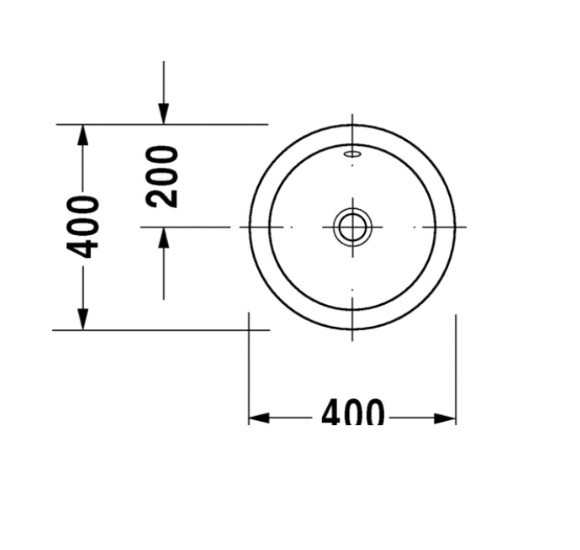 Duravit Architec įleidžiamas praustuvas 400mm
