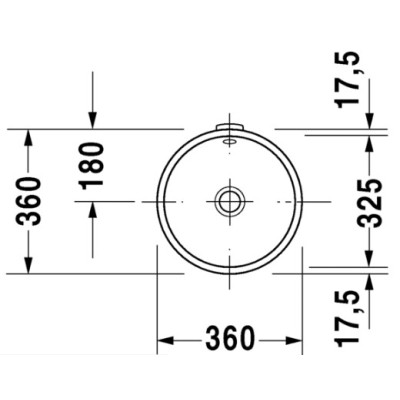 Duravit Architec po stalviršiu montuojamas praustuvas 325mm