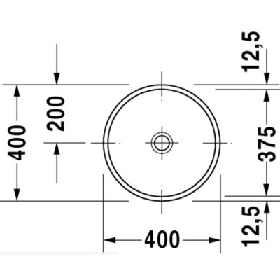 Duravit Architec po stalviršiu montuojamas praustuvas 375mm