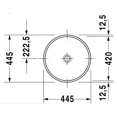 Duravit Architec po stalviršiu montuojamas praustuvas 420mm