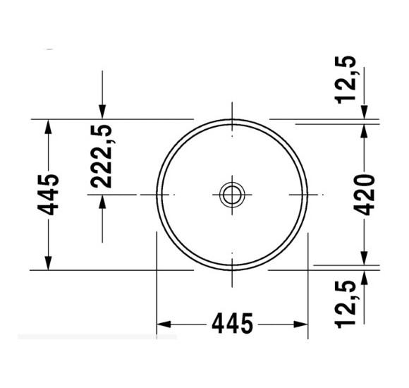 Duravit Architec po stalviršiu montuojamas praustuvas 420mm