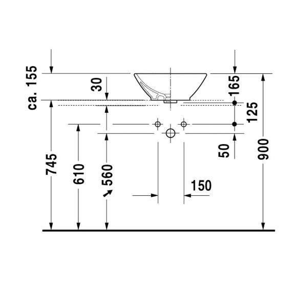 Duravit Bacino Pastatomas praustuvas 420x420