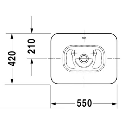 Duravit Bacino Pastatomas praustuvas 550x420