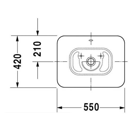 Duravit Bacino Pastatomas praustuvas 550x420