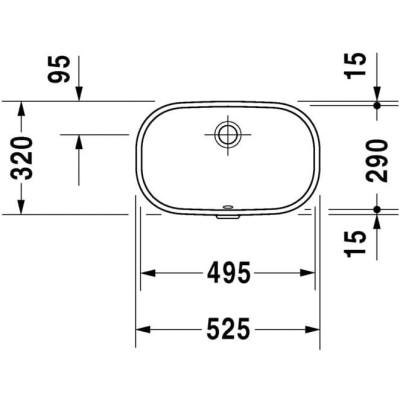 Po stalviršiu montuojamas praustuvas Duravit D-code 525x320