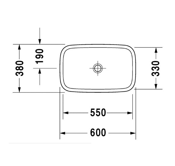Duravit DuraStyle pastatomas praustuvas 600x380