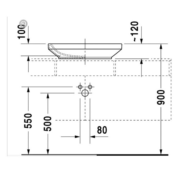 Duravit DuraStyle pastatomas praustuvas 600x380