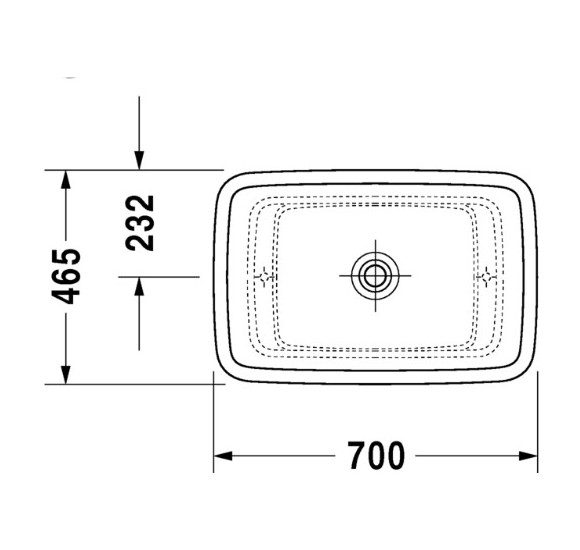 Duravit PuraVida praustuvas 700x465mm