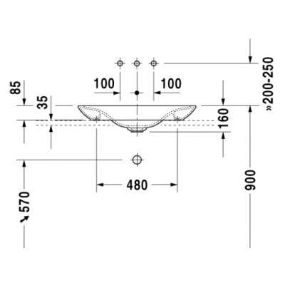 Duravit PuraVida praustuvas 700x465mm