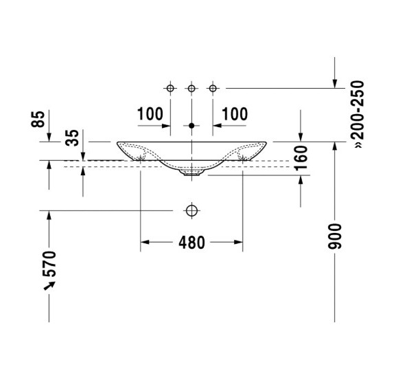 Duravit PuraVida praustuvas 700x465mm