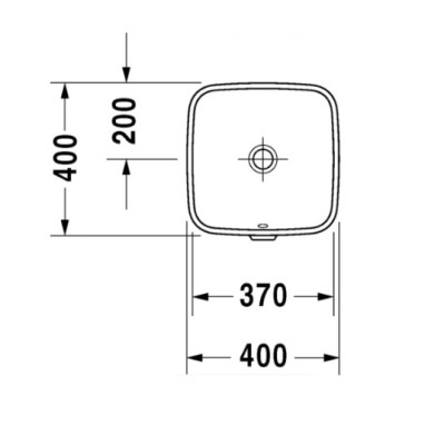 Duravit DuraStyle po stalviršiu montuojamas praustuvas 400x400mm