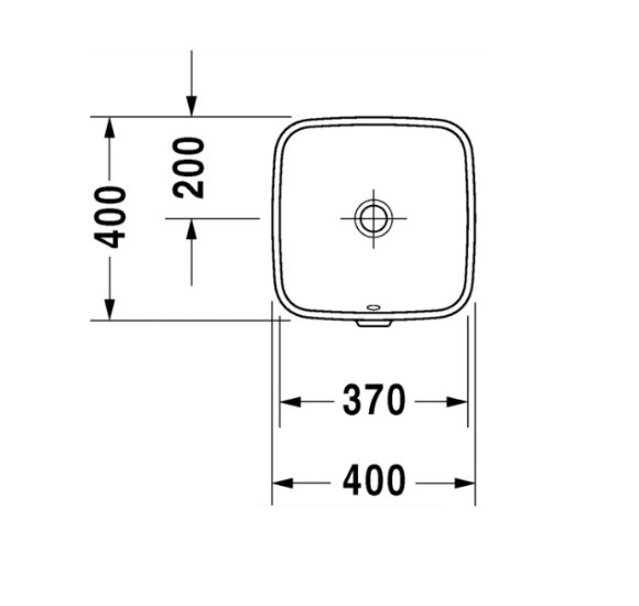 Duravit DuraStyle po stalviršiu montuojamas praustuvas 400x400mm