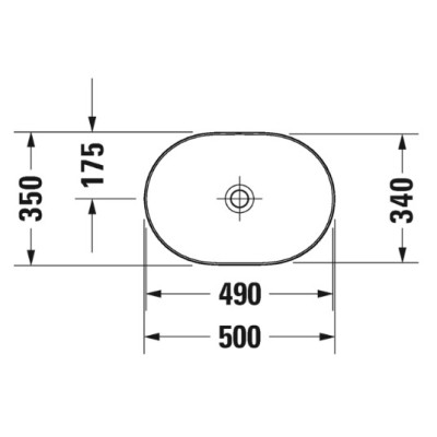 Duravit Luv Pastatomas praustuvas 500x350 (vidus baltas, išorė balta blizgi)
