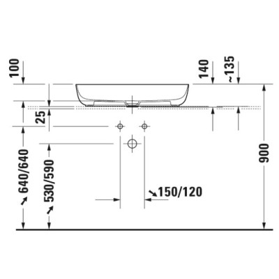 Duravit Luv Pastatomas praustuvas 700x400