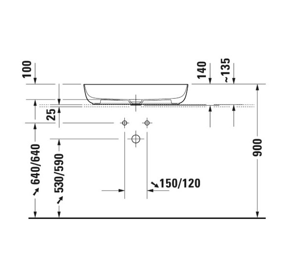 Duravit Luv Pastatomas praustuvas 700x400