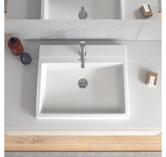 Duravit Vero Air įleidžiamas praustuvas su anga maišytuvui 550x455mm