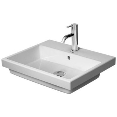 Duravit Vero Air įleidžiamas praustuvas su anga maišytuvui 550x455mm