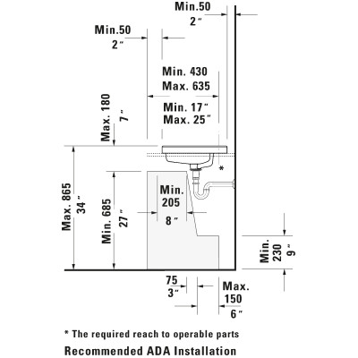 Duravit Vero Air įleidžiamas praustuvas su anga maišytuvui 550x455mm