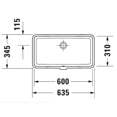 Duravit Vero Air po stalviršiu montuojamas praustuvas 635x345