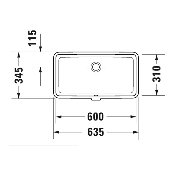 Duravit Vero Air po stalviršiu montuojamas praustuvas 635x345