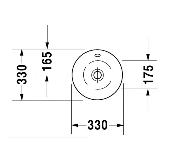 Duravit Starck 1 pastatomas praustuvas 330mm
