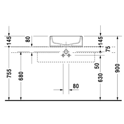 Duravit Starck 1 pastatomas praustuvas 460mm