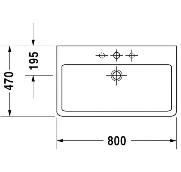 Duravit Vero 80x47 pakabinamas praustuvas