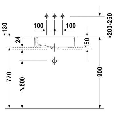 Pastatomas praustuvas Duravit Vero