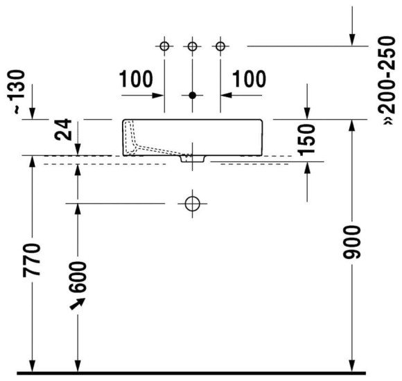 Pastatomas praustuvas Duravit Vero