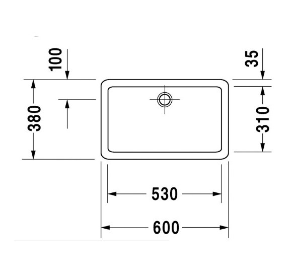 Duravit Vero Pastatomas praustuvas 600x380