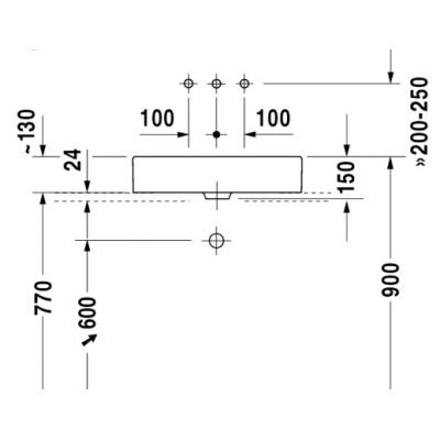 Duravit Vero Pastatomas praustuvas 600x380