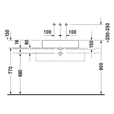 Duravit Vero Pastatomas praustuvas 600x380