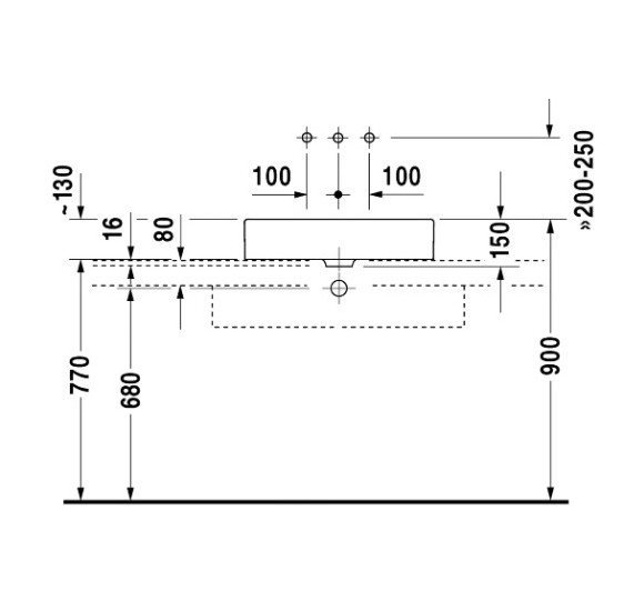 Duravit Vero Pastatomas praustuvas 600x380