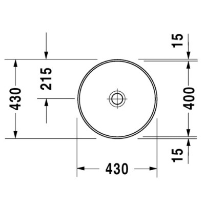 Duravit Architec po stalviršiu montuojamas praustuvas 400mm