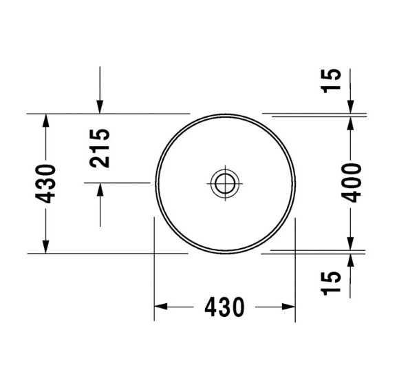 Duravit Architec po stalviršiu montuojamas praustuvas 400mm
