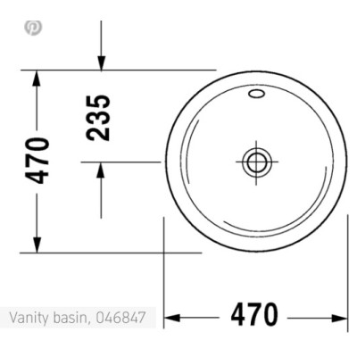 Duravit Architec įleidžiamas praustuvas 470mm