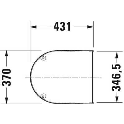Duravit Starck 3 Compact pakabinamo klozeto dangtis