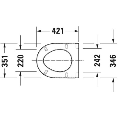 Duravit Starck 3 Compact pakabinamo klozeto dangtis
