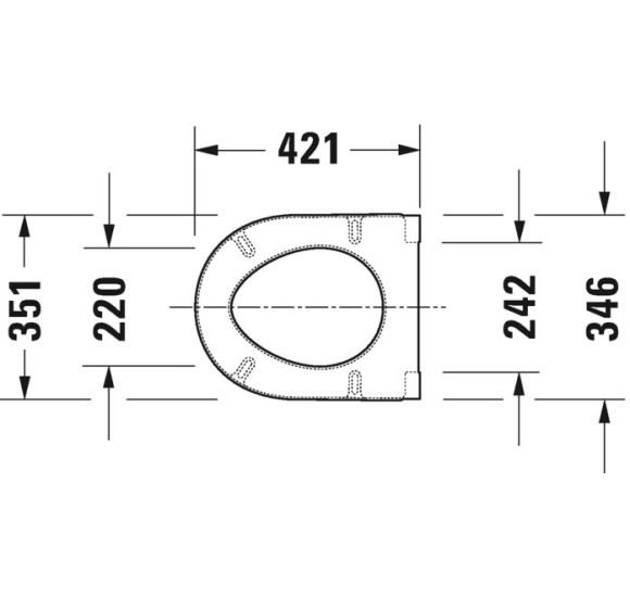Duravit Starck 3 Compact pakabinamo klozeto dangtis