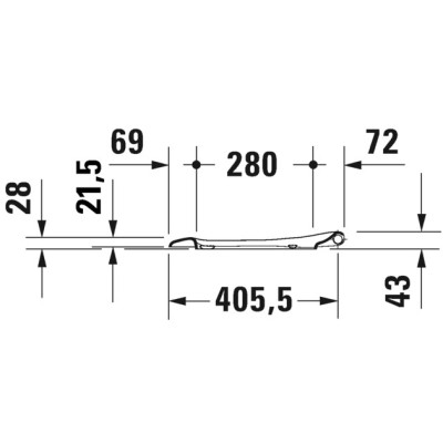 Duravit Starck 3 Compact pakabinamo klozeto dangtis