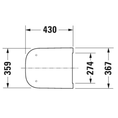 Duravit Happy D.2 pakabinamo klozeto Soft Close dangtis