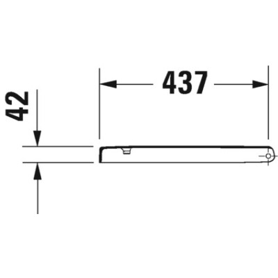 Pakabinamo klozeto Duravit Starck 1 ,,Soft Close" dangtis