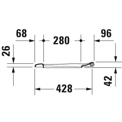 Pakabinamo klozeto Duravit Starck 1 ,,Soft Close" dangtis