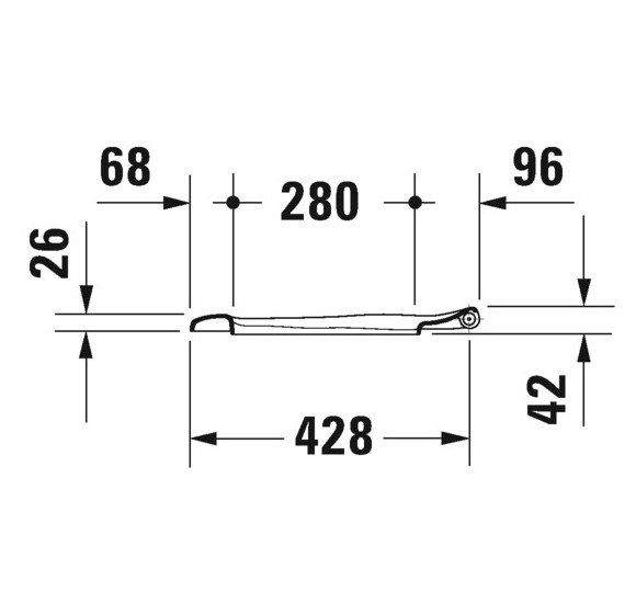 Pakabinamo klozeto Duravit Starck 1 ,,Soft Close" dangtis