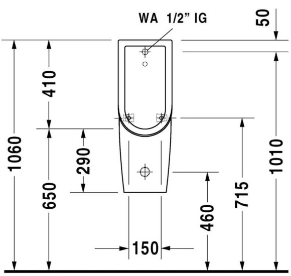 Pisuaras Duravit Starck 3 "Rimless"