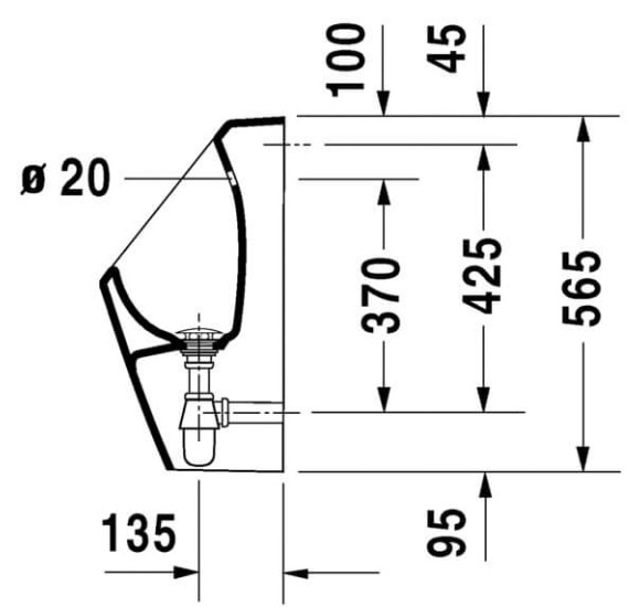 Pisuaras Duravit D-Code "Rimless"