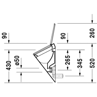 Pisuaras Duravit Starck 1 be dangčio
